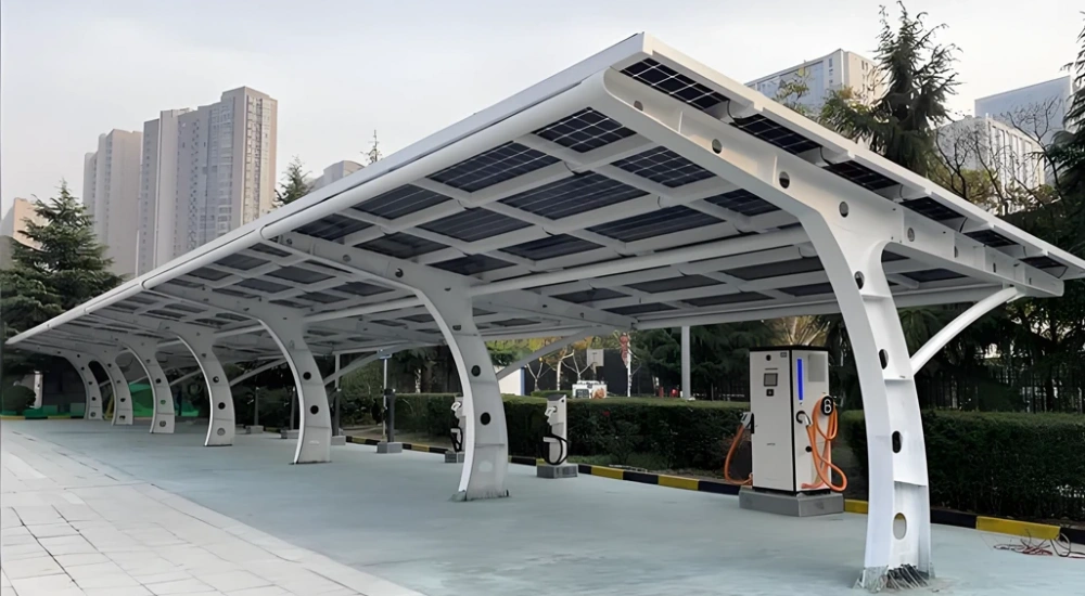 Solar powered sunshade